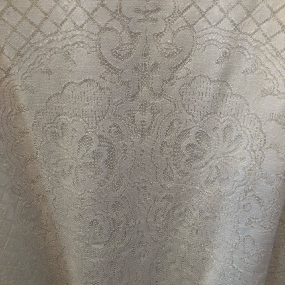Max Studio White Floral Lace Sleeveless Dress sz L - Picture 6 of 6